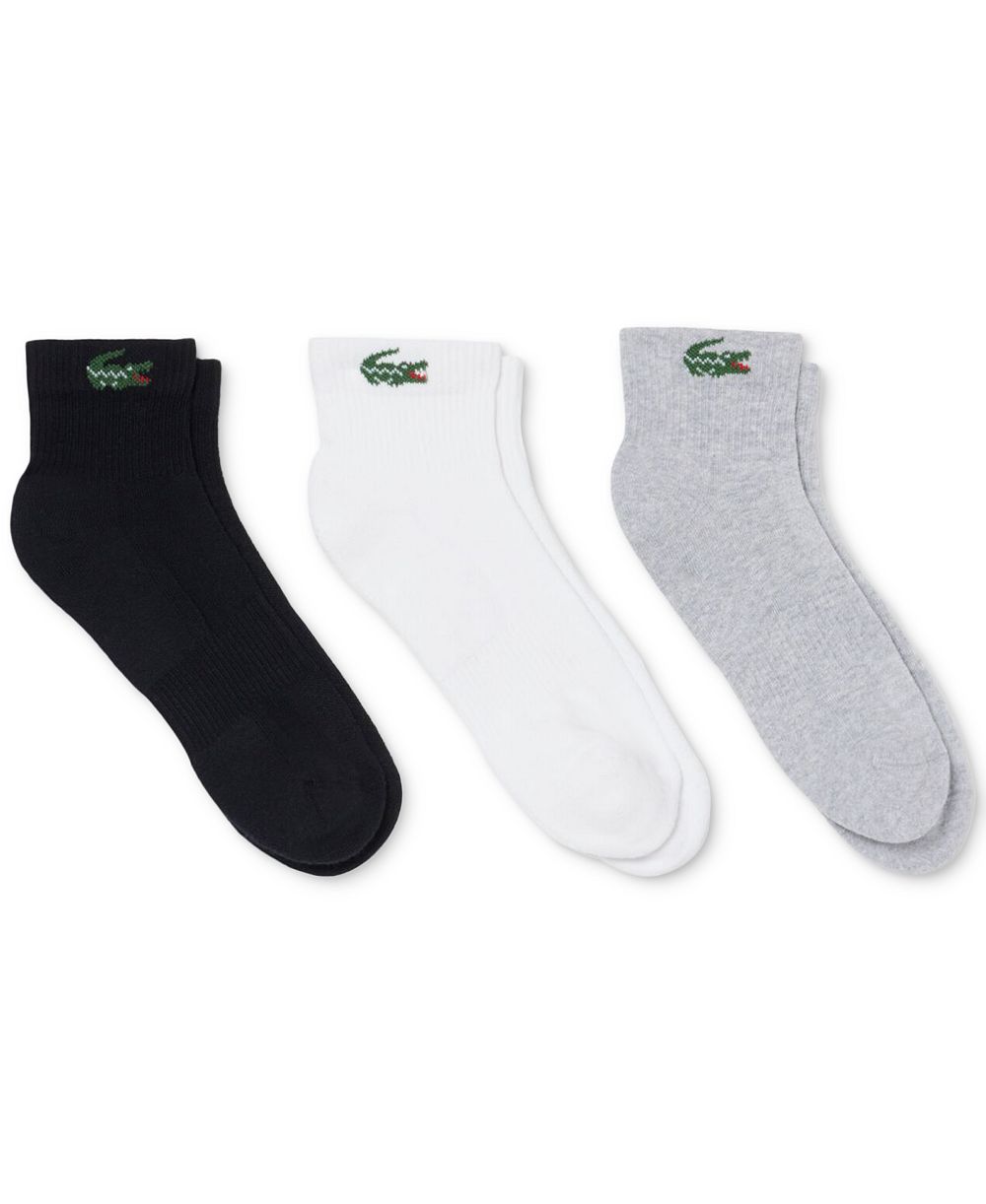 мужские носки Lacoste с рифленым манжетом, 3 шт.