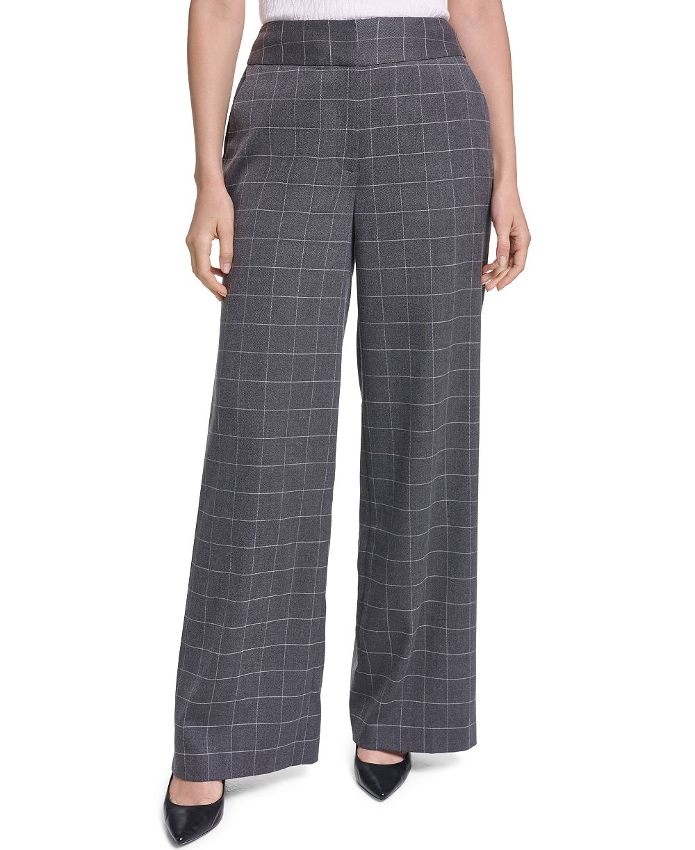 Calvin Klein Women's Whitney Pant High-Rise Wide-Leg Pants