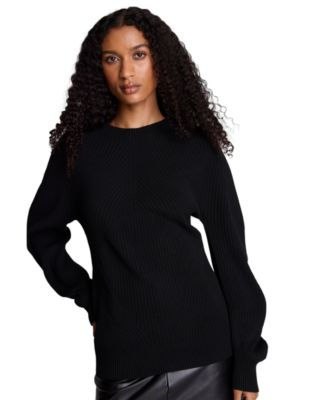 Kenneth Cole Women's Traveling Rib Seamless Mock Neck Pullover