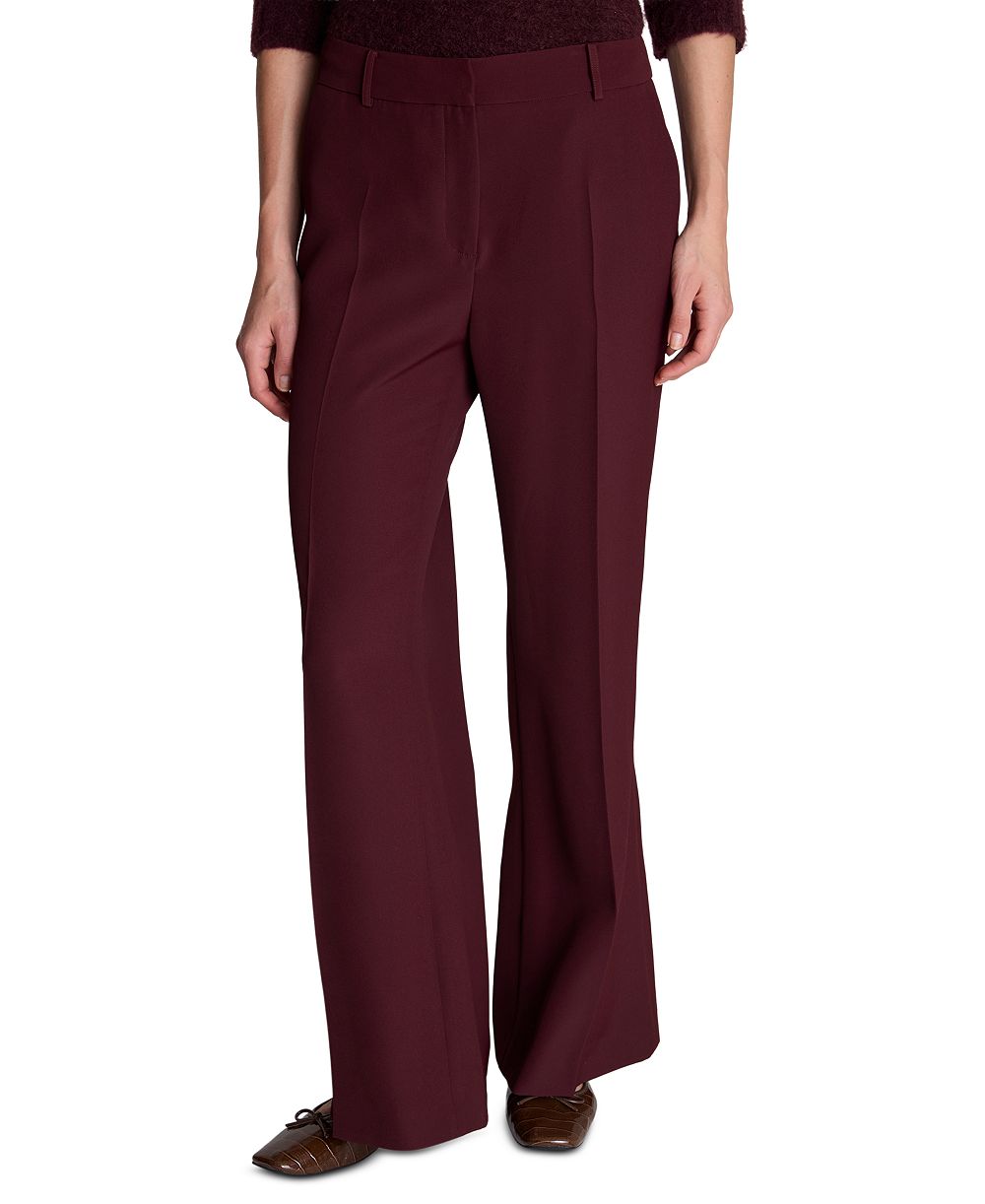 Kenneth Cole Women's Mid Rise Fly Front Flare Pant