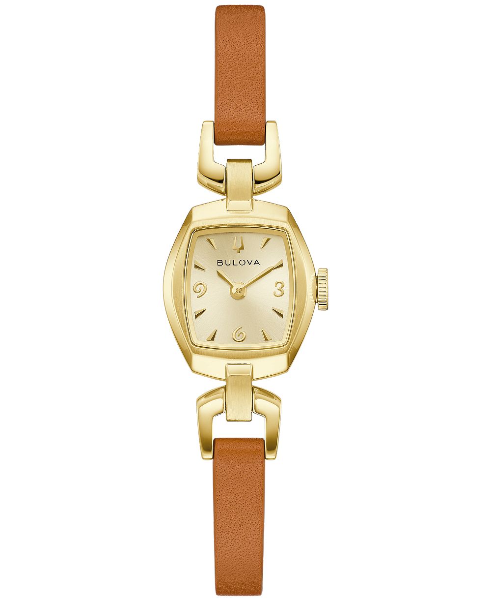 Bulova Women's Goddess of Time Jackie Brown Leather Strap Watch 18mm
