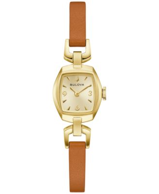 Bulova Women's Goddess of Time Jackie Brown Leather Strap Watch 18mm