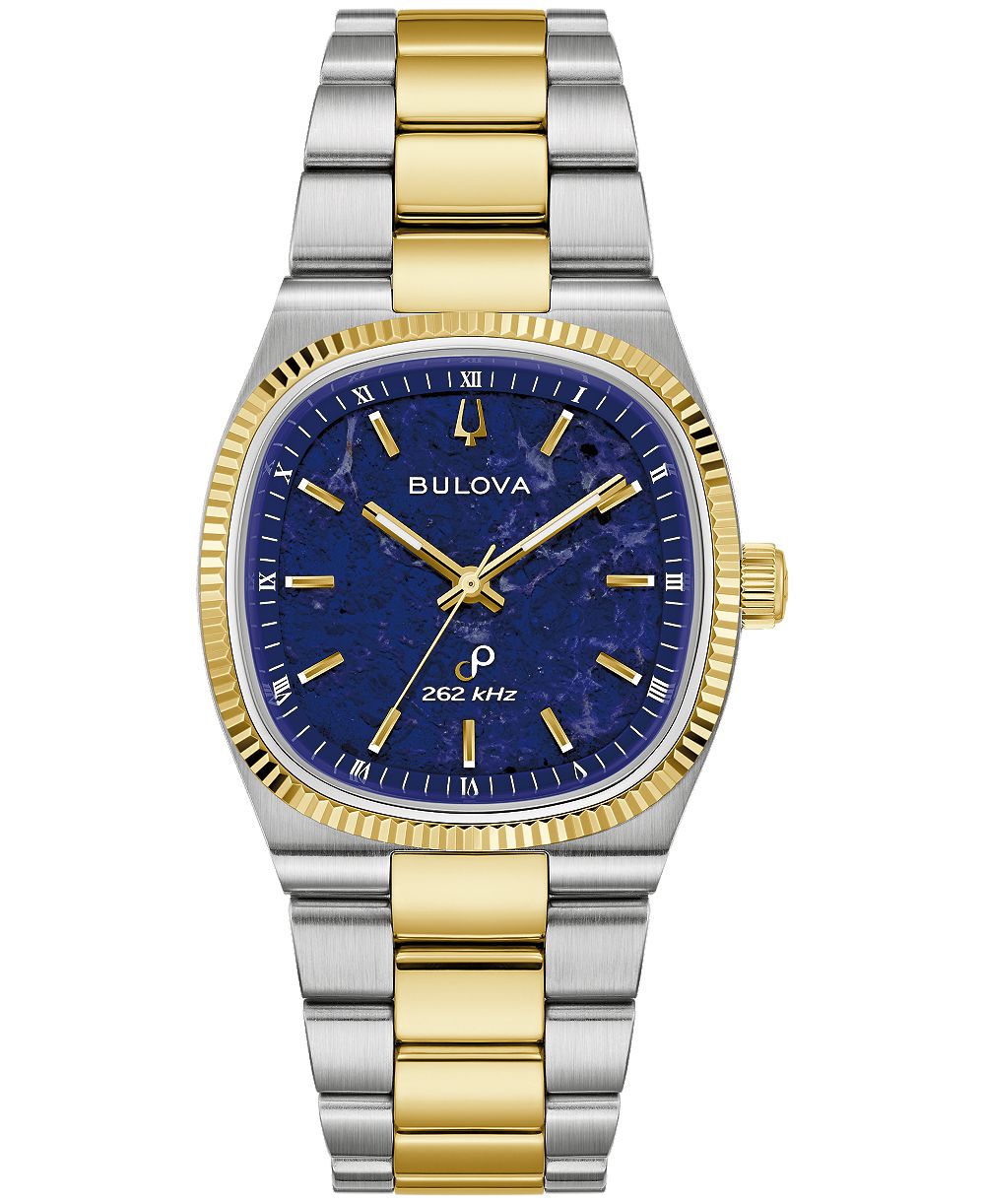 Bulova Мужские часы Super Seville Sodalite Two-Tone, стальной браслет, 35mm