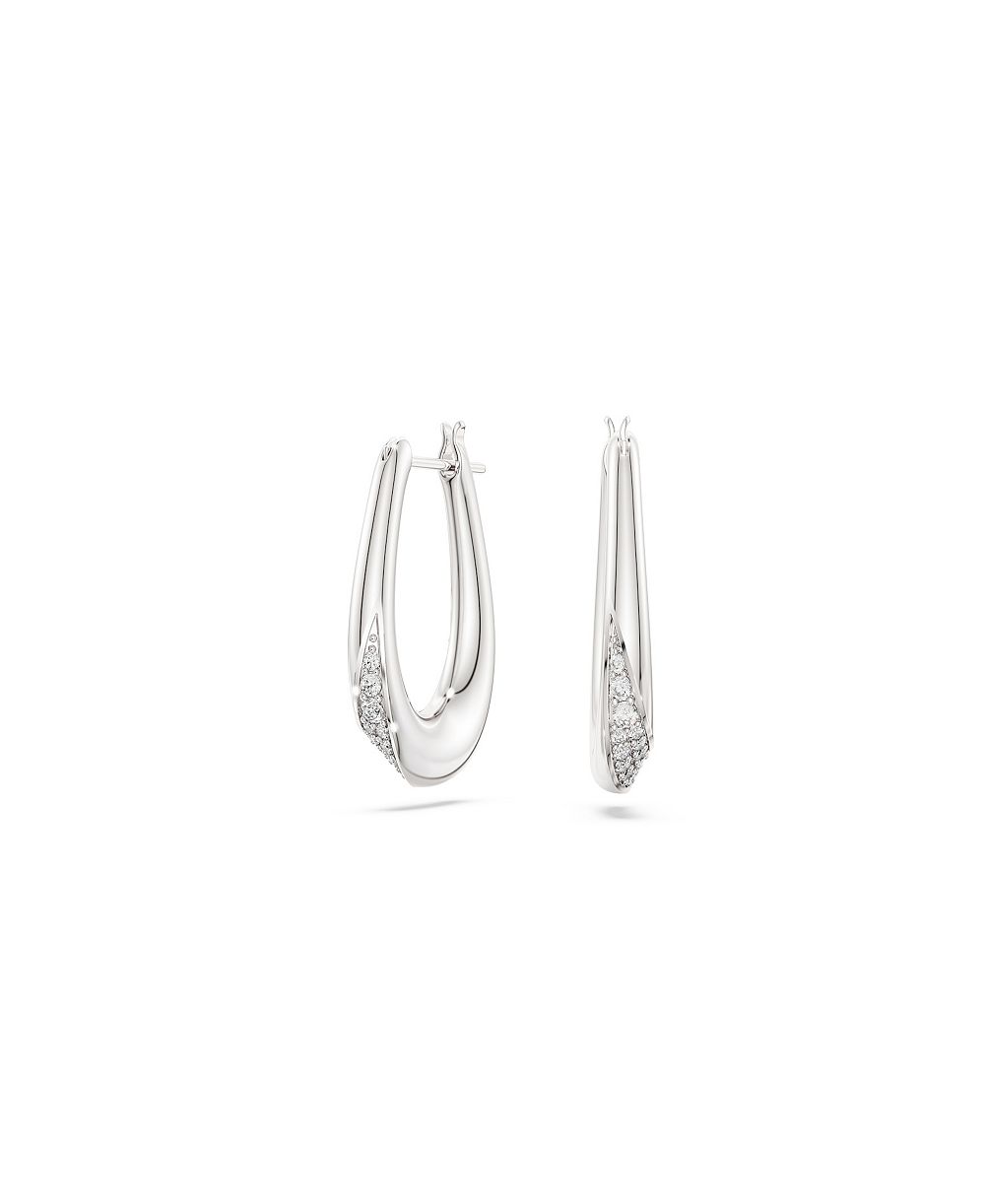 Swarovski серьги с белыми кристаллами и покрытием из стерлингового серебра