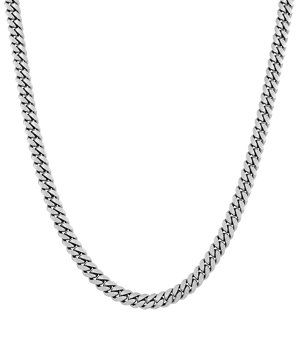 Italian Silver Цепочка Cuban из стерлингового серебра