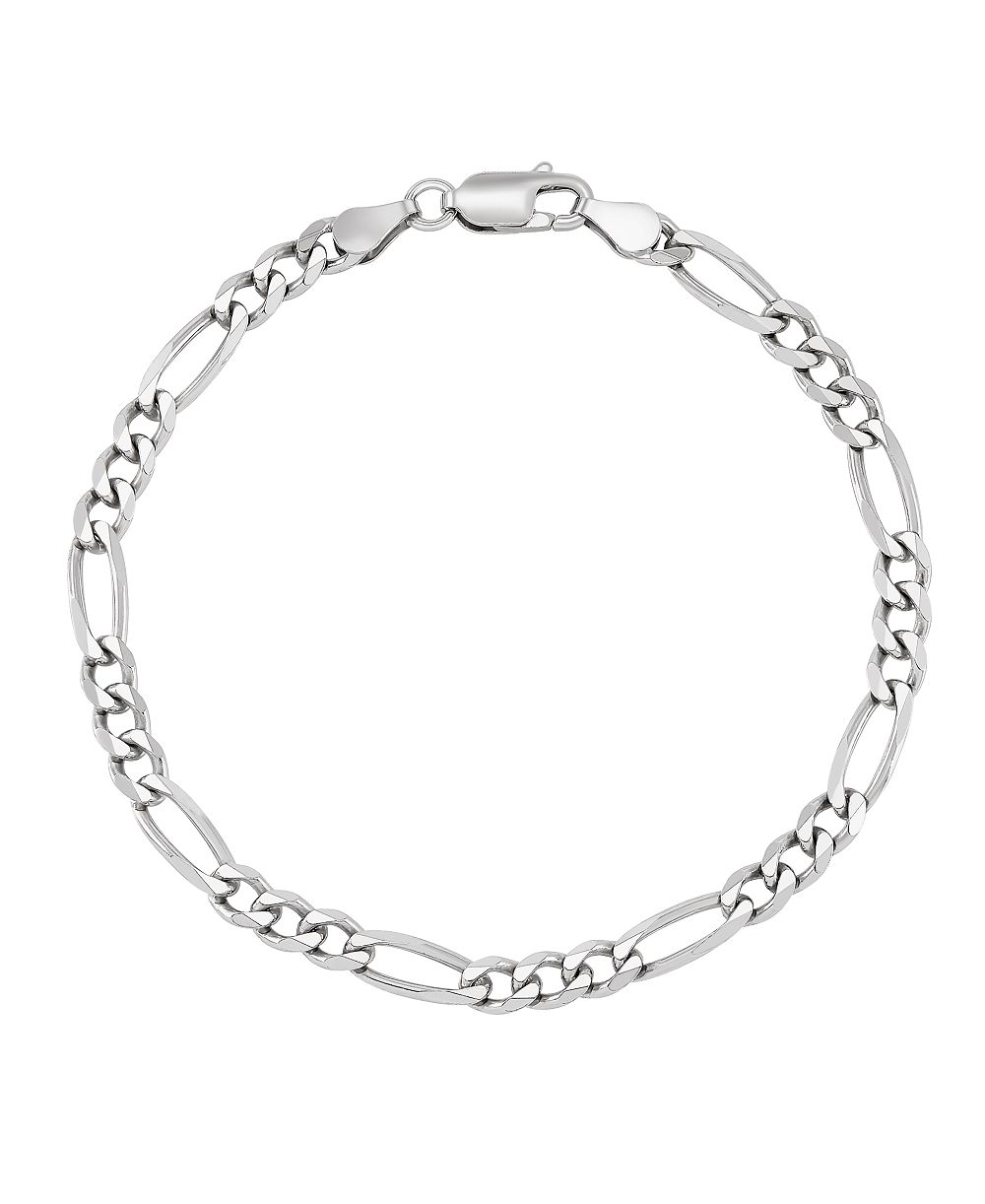 Italian Silver браслет Figaro из стерлингового серебра