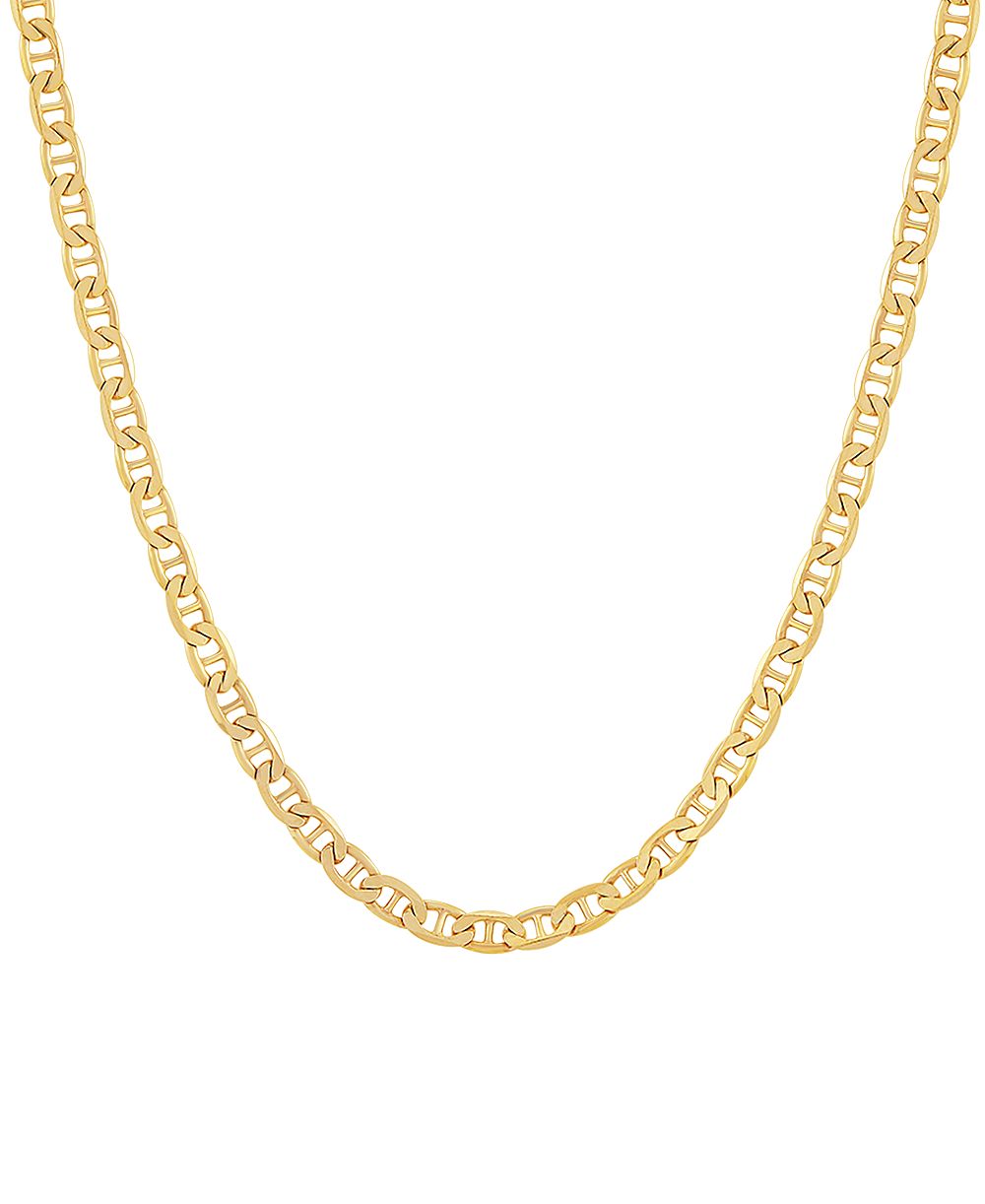 Italian Silver ожерелье Mariner из стерлингового серебра с позолотой 18k Gold