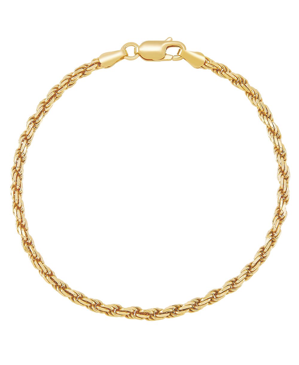 Серебряный браслет с цепью из рубинового золота 18k и стерлингового серебра