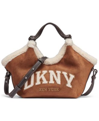 Маленькая сумка-тоут DKNY Paula Suede через плечо из замши