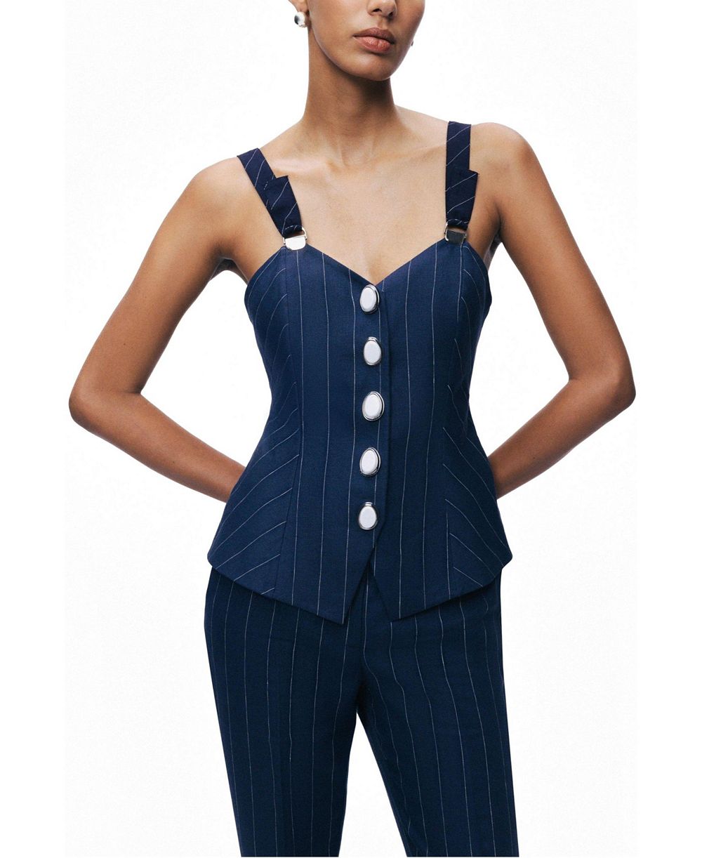 Женский топ NOCTURNE Pinstripe Corset Bustier
