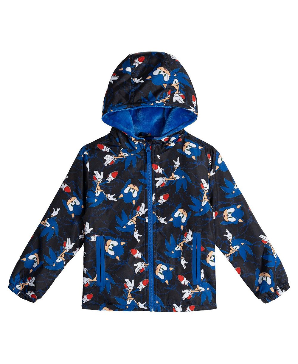 Sonic The Hedgehog Big Boys (4-10) Fleece Lined Rain Jacket