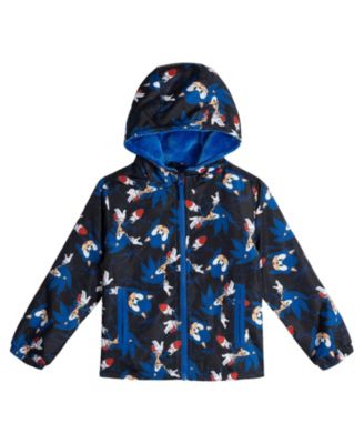 Sonic The Hedgehog Big Boys (4-10) Fleece Lined Rain Jacket