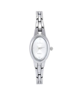 Женские наручные часы Peugeot Silver 30x25mm Oval Dial Link Bracelet