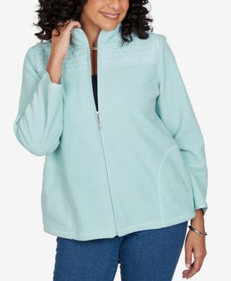 Классический вязаный жакет Alfred Dunner Petite Quilted Zip Front