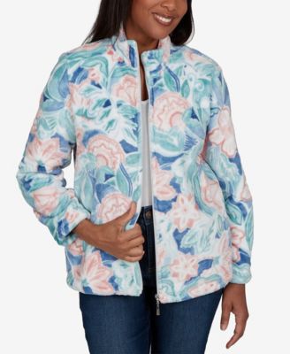 Alfred Dunner Petite Floral Fleece куртка