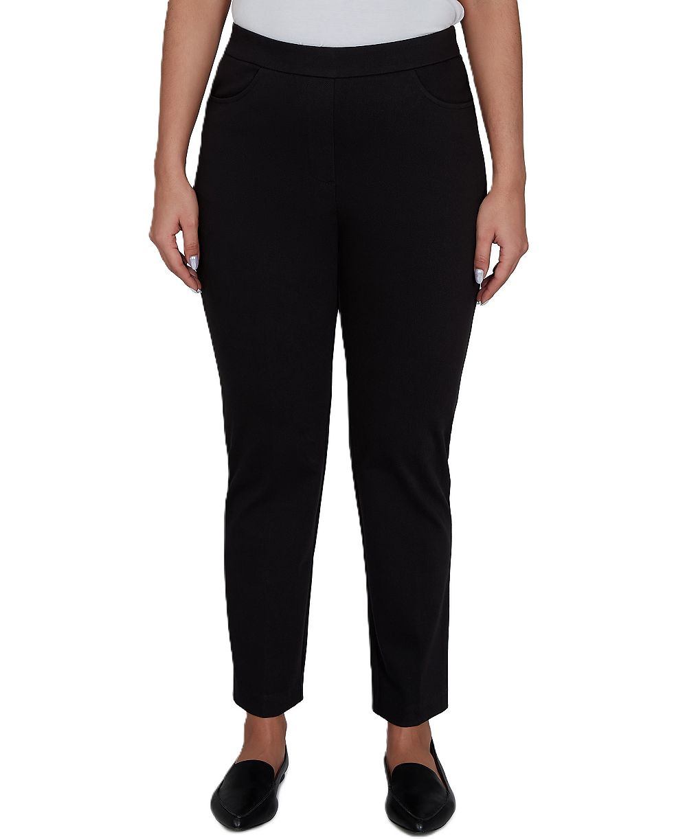 Alfred Dunner Petite брюки Petite Travel Advisory Pull-On Straight-Leg Knit Twill