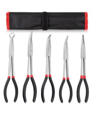 XDOVET Bent Nose Pliers 11 Inches  Extra Long Set Straight Circle Precision Work