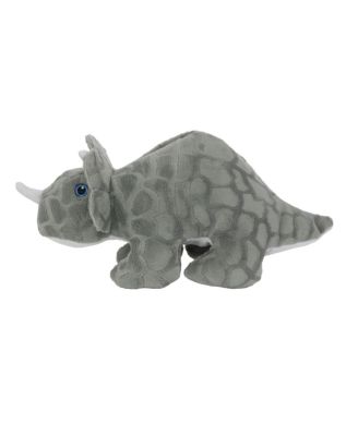 Mighty Jr Dinosaur Triceratops, Durable Plush Squeaky Dog Toy