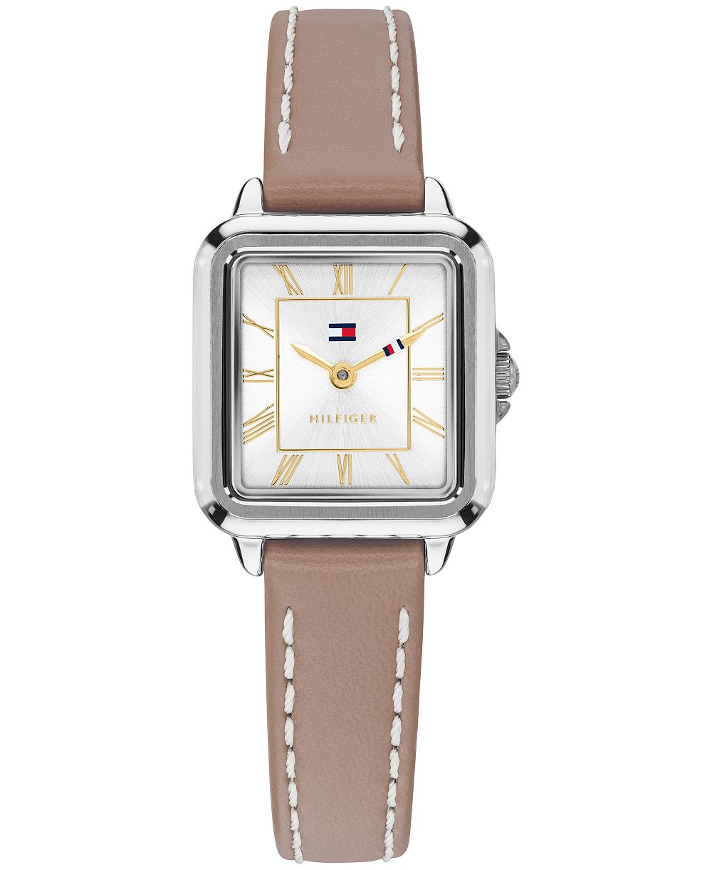 Tommy Hilfiger Women's Quartz Gray Leather Strap Watch 24mm x 22.5mm