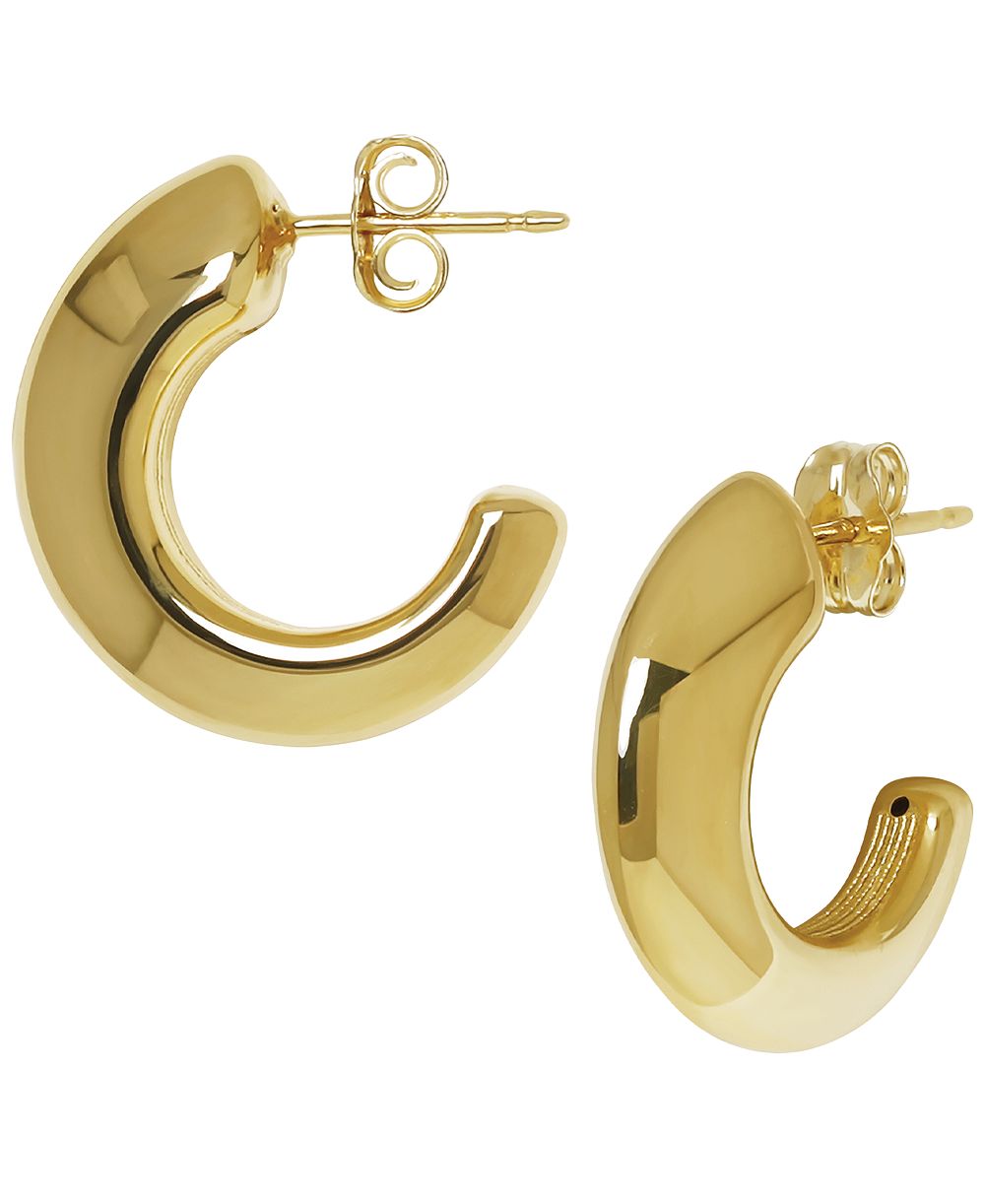 Macy's крупные серьги-кольца в форме рога барана из желтого золота 14k