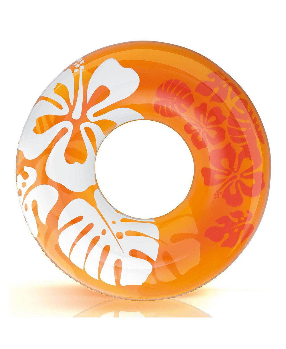 Надувной игровой круг Intex Colorful Transparent Single Ring