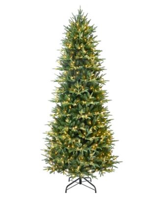 Puleo International 7.5" Предварительно освещенное искусственное узкое ель Fraser Fir