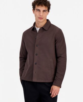 Hugo Boss мужская куртка-рубашка из хлопка с воротником-стойкой evolo 10281825 01 Regular Fit