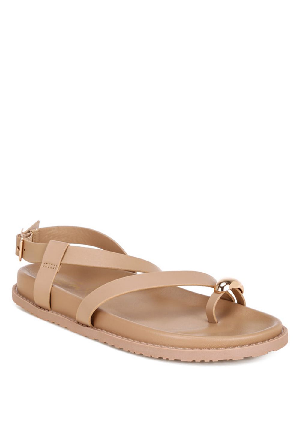 London Rag Womens Carine Strappy Design Flat Sandals