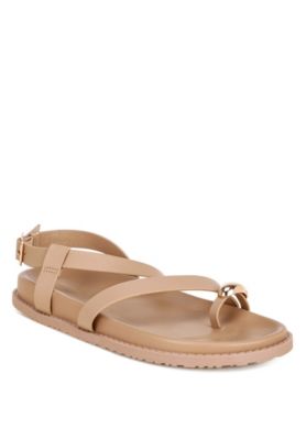 London Rag Womens Carine Strappy Design Flat Sandals