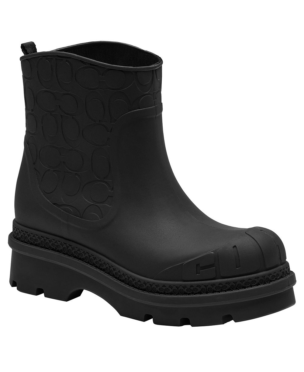 COACH Women's Signature Pull-On Rain Booties