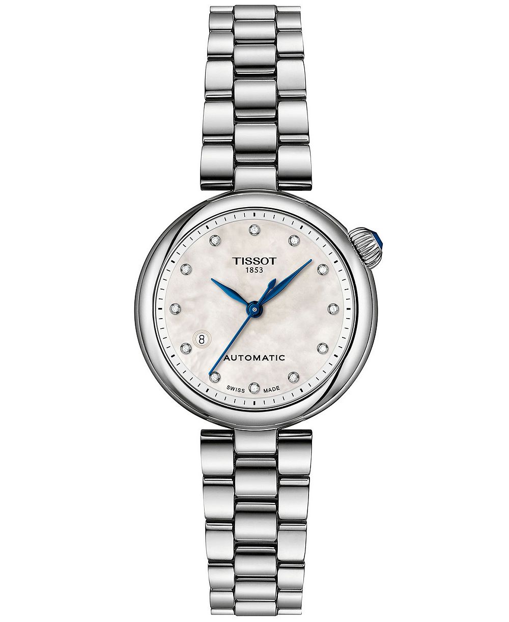 Tissot Женские часы Desir Automatic, серебристый корпус, стальной браслет, 28mm