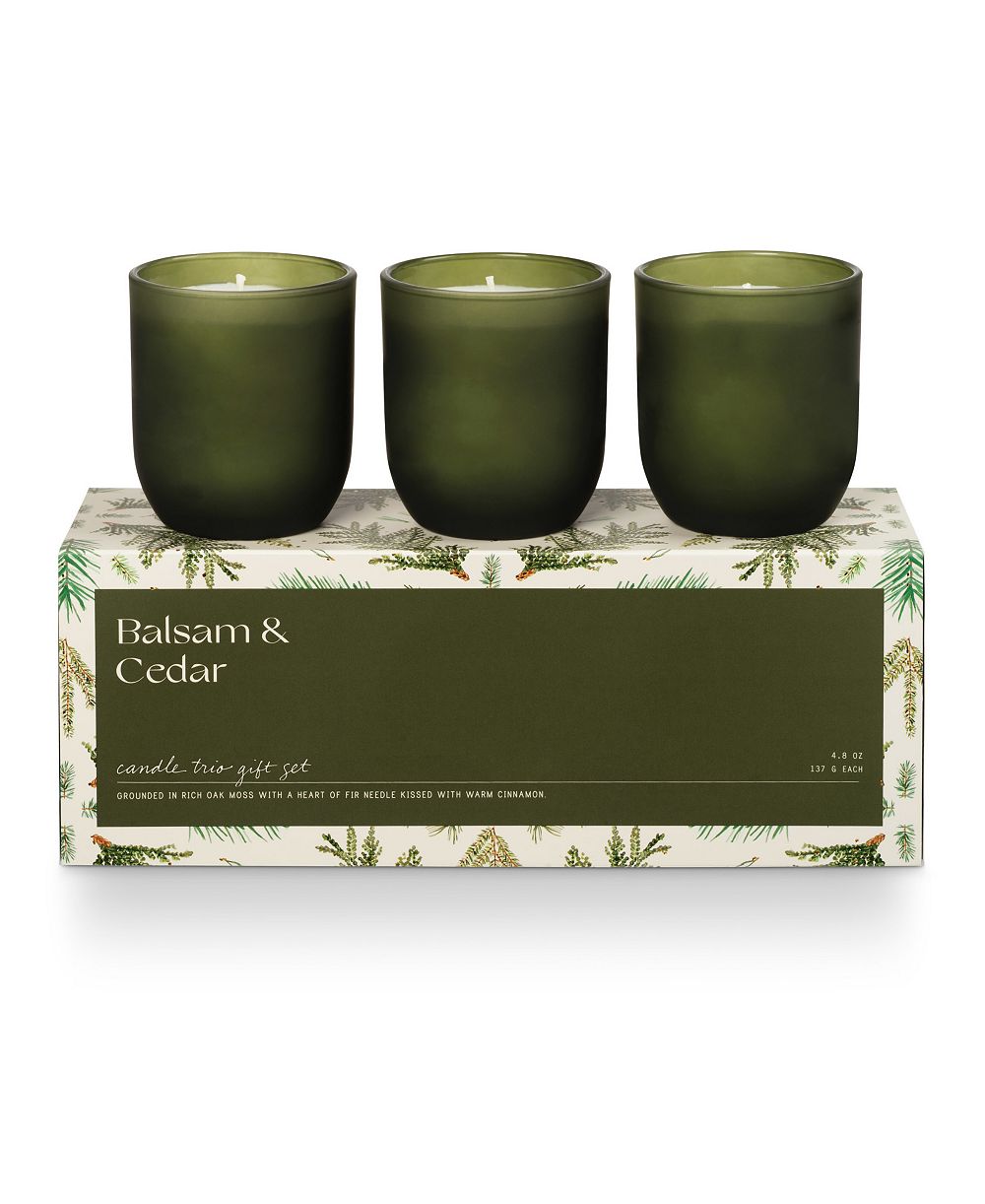 Illume Balsam & Cedar Soy Blend Votive Gift Set, Set of 3