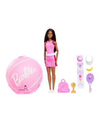 Barbie Roll & Reveal Tennis Player Brunette 12.75" Fashion Doll