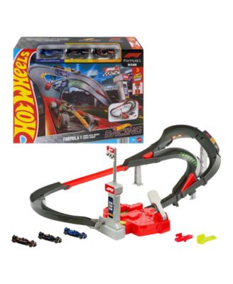 Hot Wheels 1:64 масштабный набор трассы для гонок Формулы-1 с 3 литыми автомобилями
