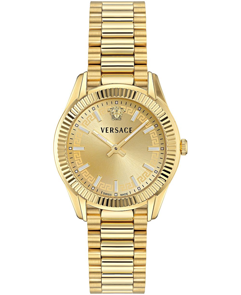 Versace женские часы Apodis с двухцветным нержавеющим браслетом 34 мм