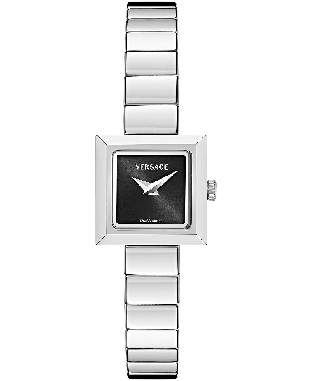 Versace Женские часы V-Square Petite Silver Stainless Steel с браслетом 18x18mm