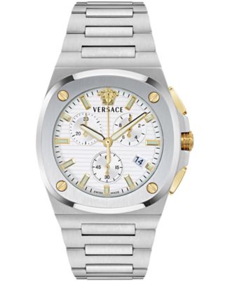 Versace Мужские часы Tolomeo Chrono из двухцветной нержавеющей стали 40x49mm