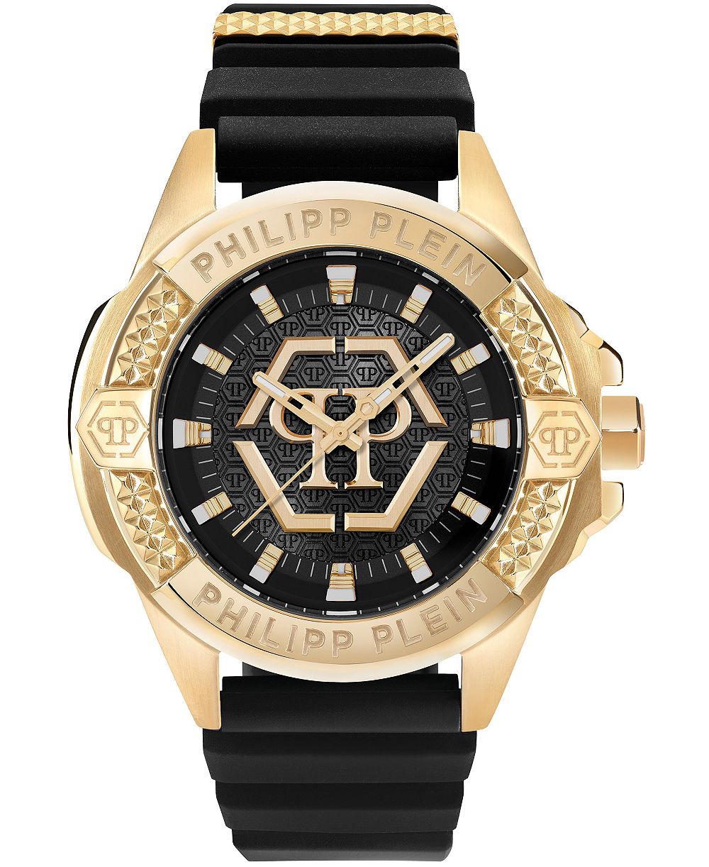 Philipp Plein Majesty мужские черные наручные часы на силиконовом ремешке 45 мм