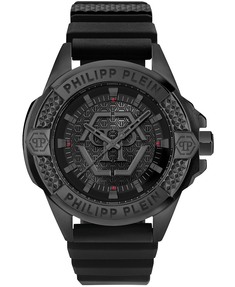 Philipp Plein Majesty мужские черные наручные часы на силиконовом ремешке 45 мм