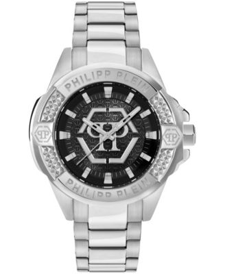 Philipp Plein Majesty мужские наручные часы из серебристой нержавеющей стали с браслетом, 45 мм