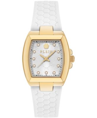 Женские часы Philipp Plein Supreme с белым силиконовым ремешком, 30 мм