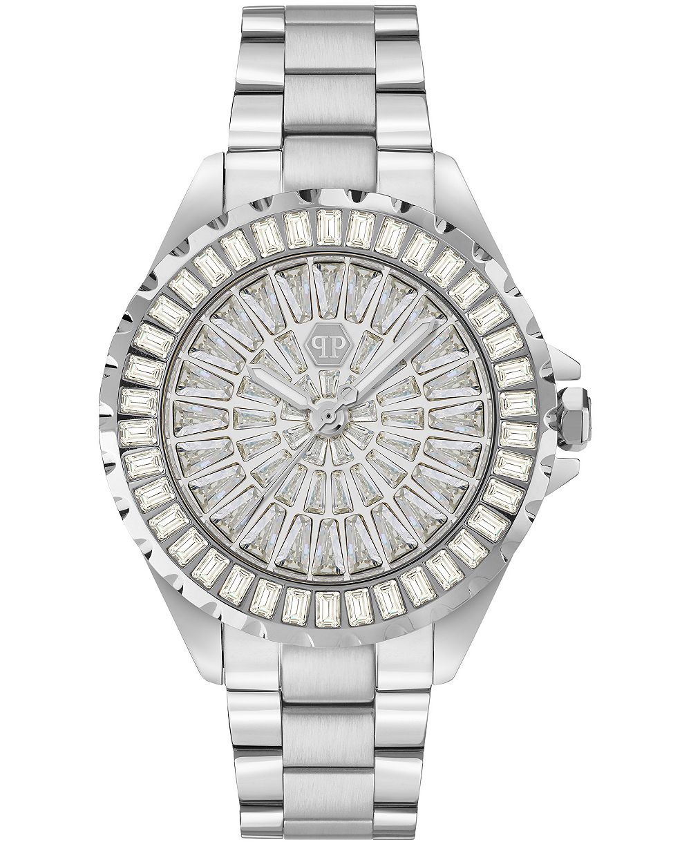Philipp Plein Heaven Women's Silver Stainless Steel Bracelet Watch 34mm