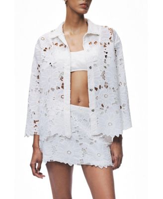Женская укороченная куртка NOCTURNE Floral Mid-Length Broderie