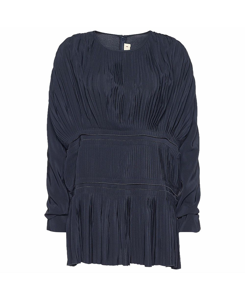 Pre-Owned Marni Marni Women's Pleated Long-Sleeve Silk Blouse