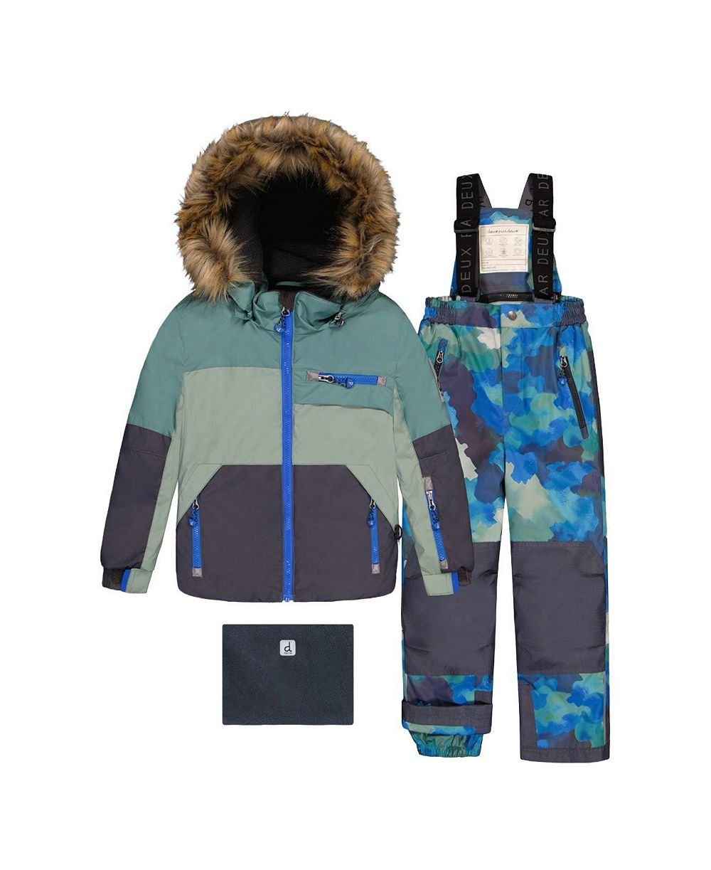 Комплект Deux par Deux для мальчиков 6-14 Two Piece Play Snowsuit Colorblock с брюками Camouflage