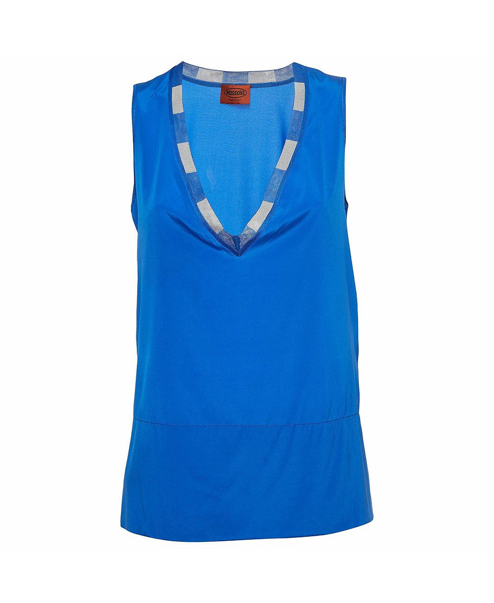 Pre-Owned Missoni Women's Silk V-Neck Sleeveless Top