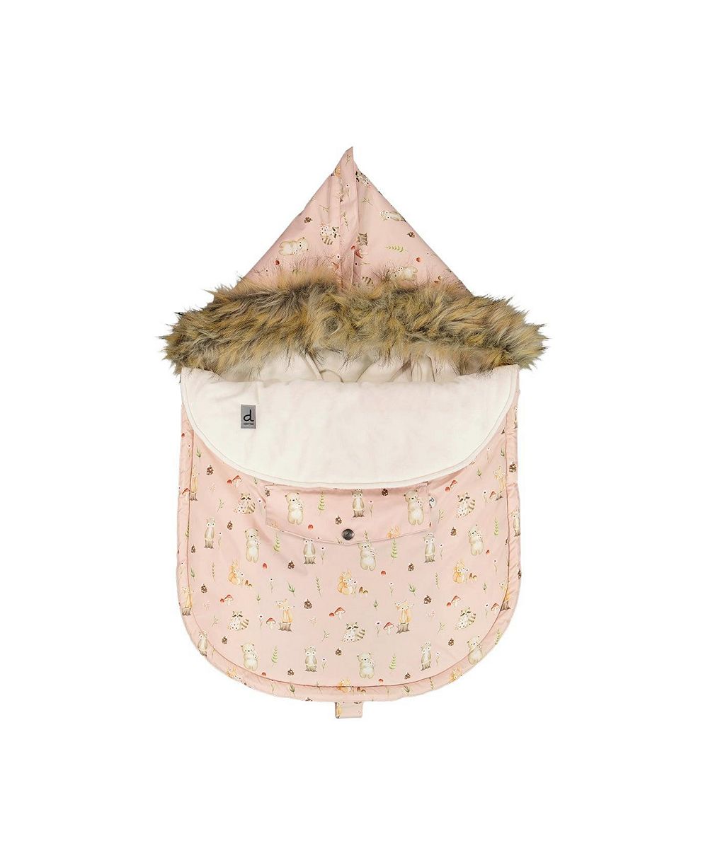 Детская сумка-кокон Deux par Deux Baby Girl Bunting Bag For Car Seats And Strollers Pink Animal Print