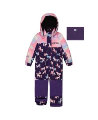 Детский комбинезон Deux par Deux для девочек (2T TO 5T) с принтом единорога
