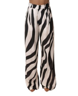 JLUXLABEL Women's Essential Flow High-Waisted Pleated Wide-Leg Trousers