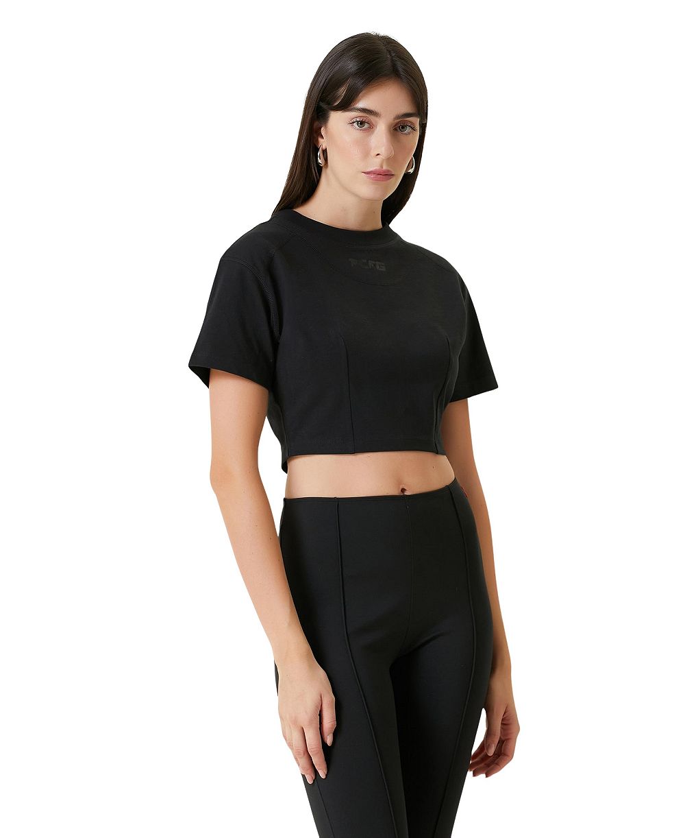 Женская хлопковая футболка PCFG Free Heaven Cropped Crewneck